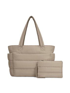 Puffer Tote Bag Lightweight Quilted Shoulder Work Travel Gym